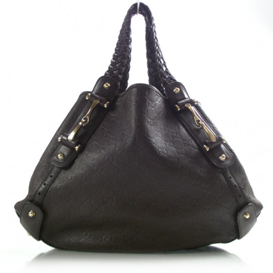 Guccissima Leather Pelham Chocolate Brown