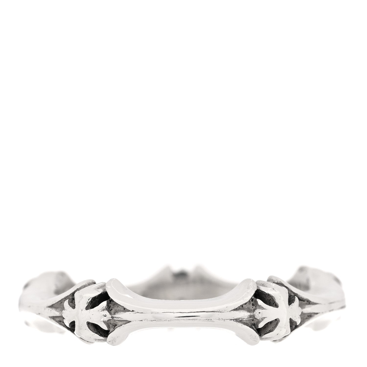 Chrome Hearts Sterling Silver Plus and Bone Ring 58 8.5 3 of 5