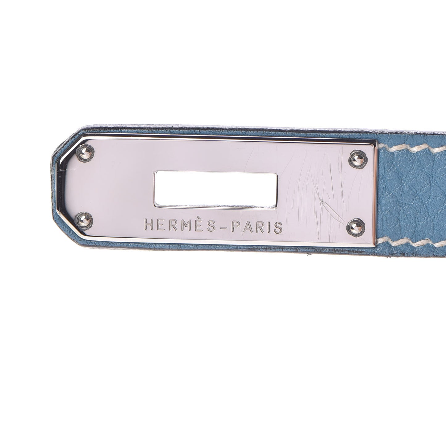 Taurillon Clemence Birkin 30 Blue Jean