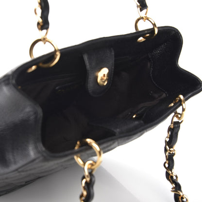 Chanel Caviar Quilted Petit Shopping Tote PST Black 5 of 9