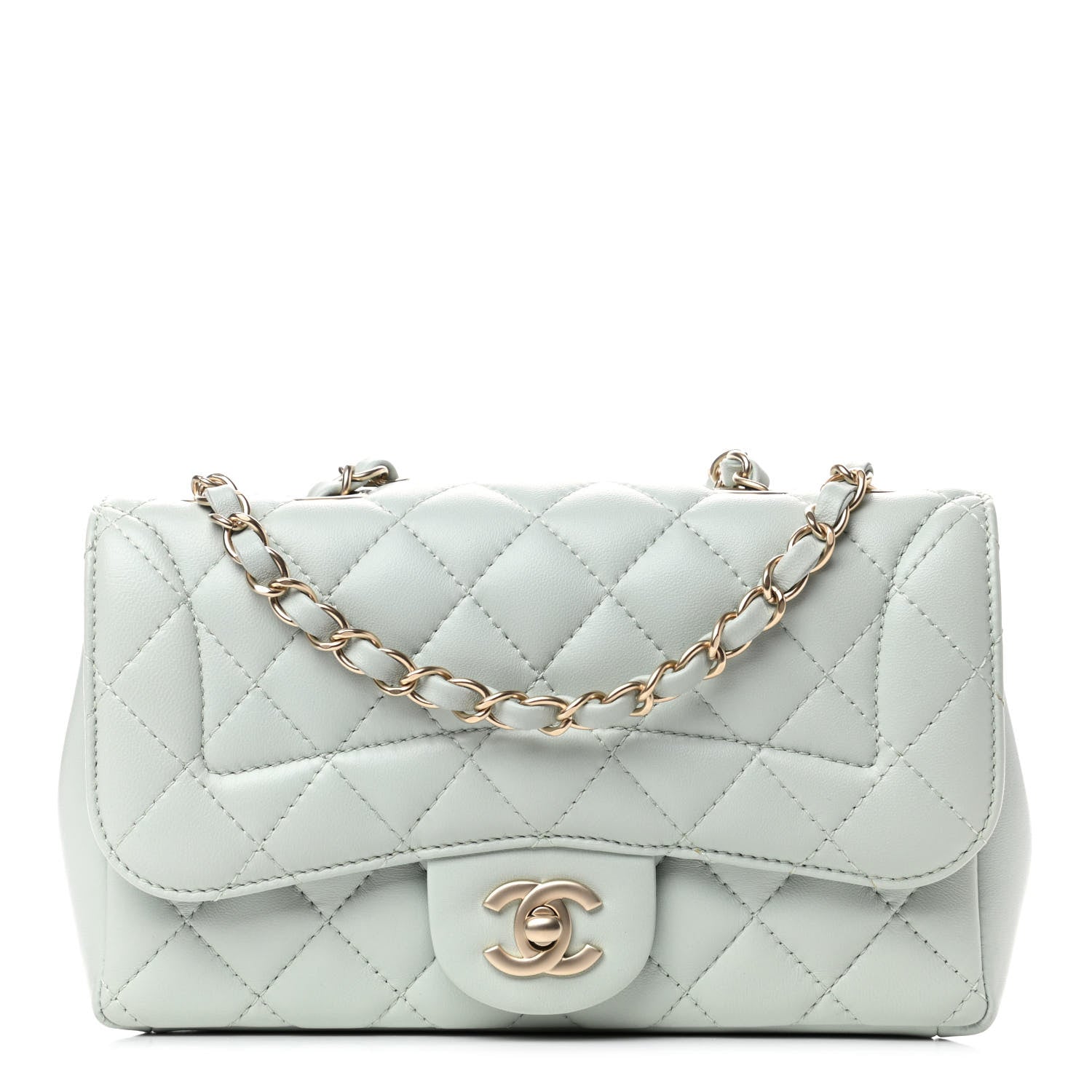Chanel Lambskin Quilted Mini Mademoiselle Chic Flap Light Green 1 of 4