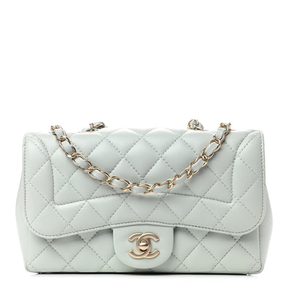 Chanel Lambskin Quilted Mini Mademoiselle Chic Flap Light Green 1 of 4