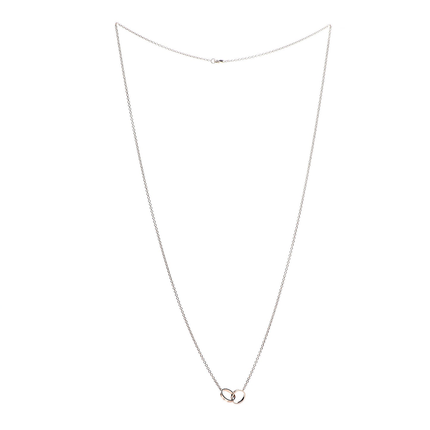 18K Pink Gold Interlocking LOVE Necklace 30