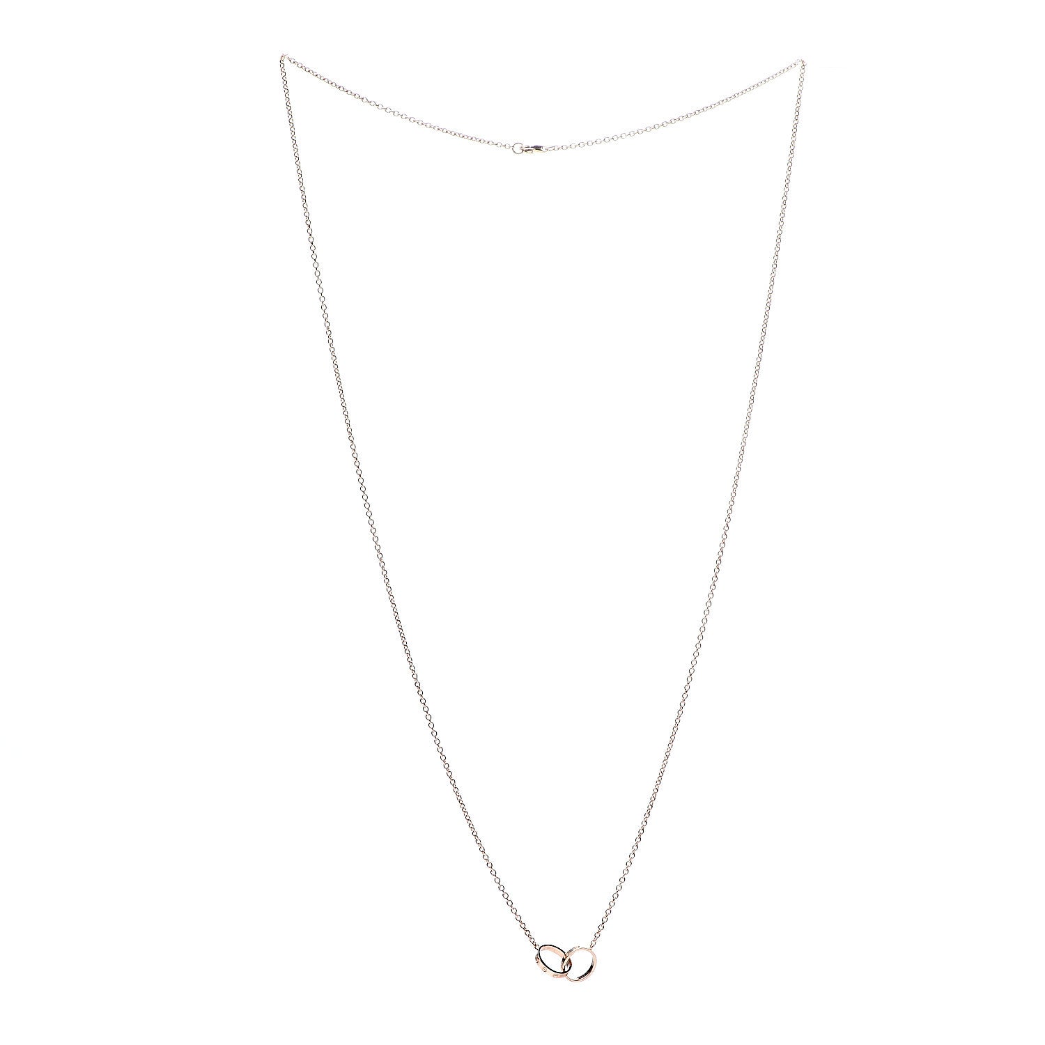 Cartier 18K Pink Gold Interlocking LOVE Necklace 30 3 of 5