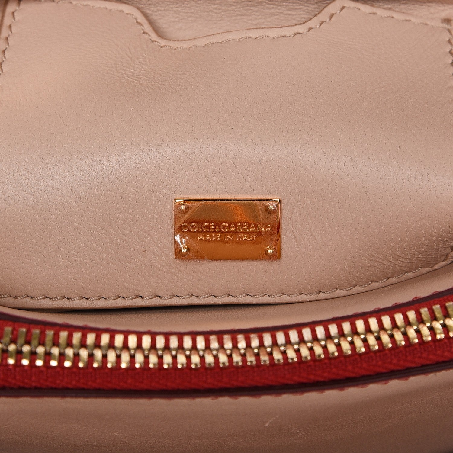 Dolce & Gabbana Calfskin Lucia Top Handle Tote Red 7 of 8