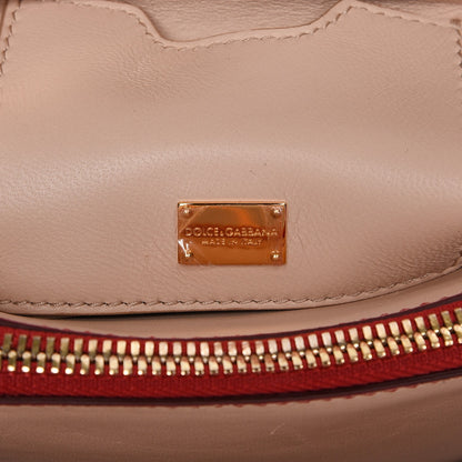 Dolce & Gabbana Calfskin Lucia Top Handle Tote Red 7 of 8