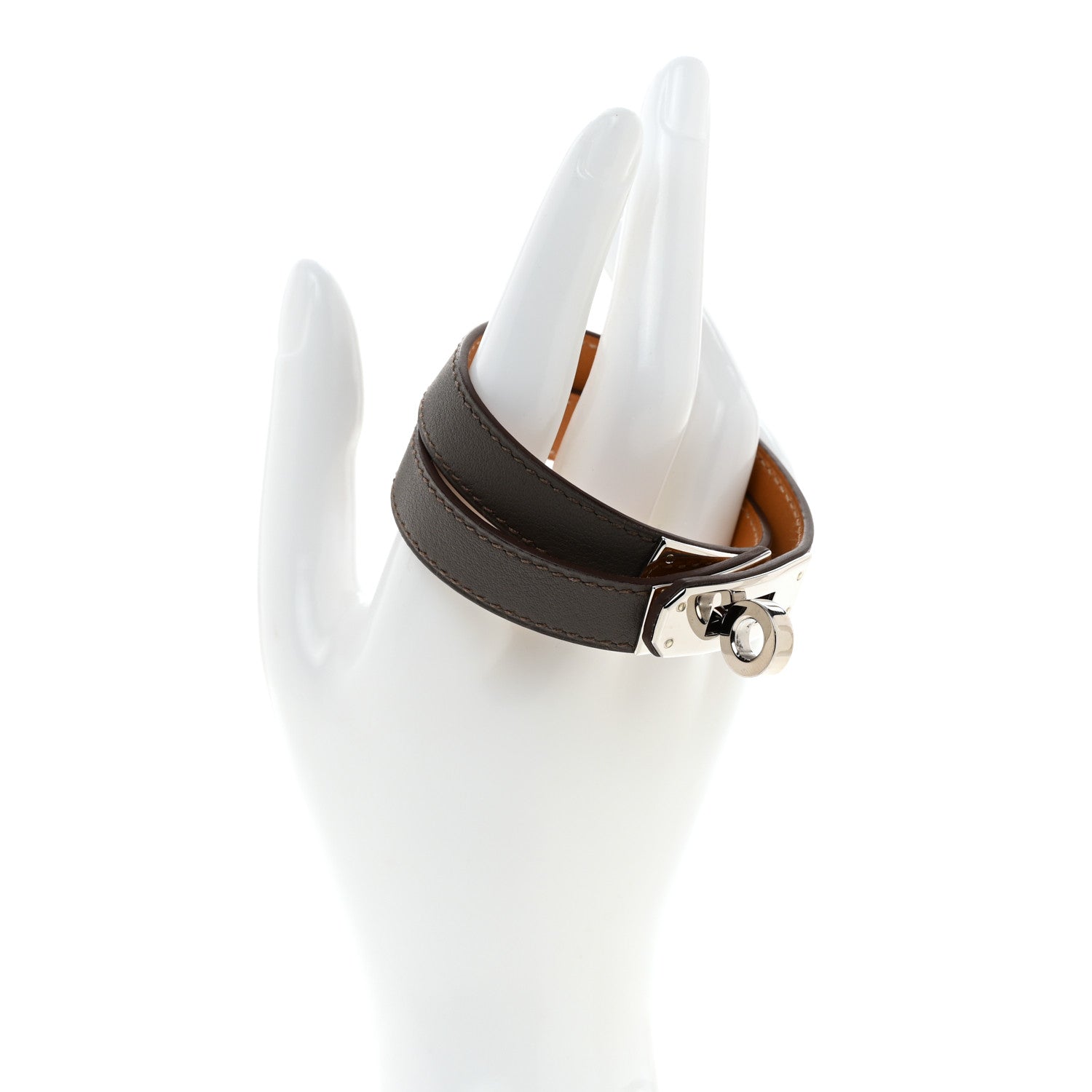Hermes Swift Kelly Double Tour Bracelet M Etain 2 of 7