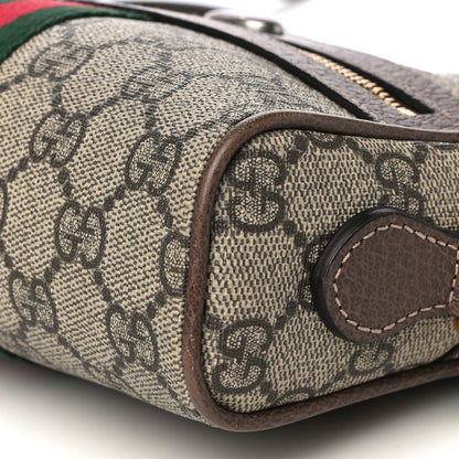 Gucci GG Supreme Monogram Web Mini Ophidia Shoulder Bag Brown 6 of 12