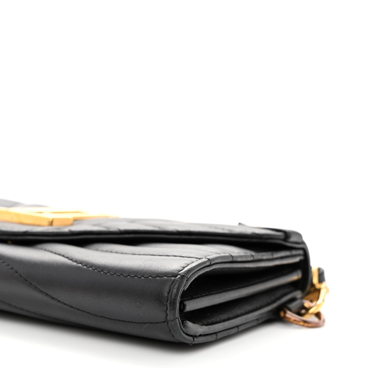 Calfskin New Wave Long Wallet Black