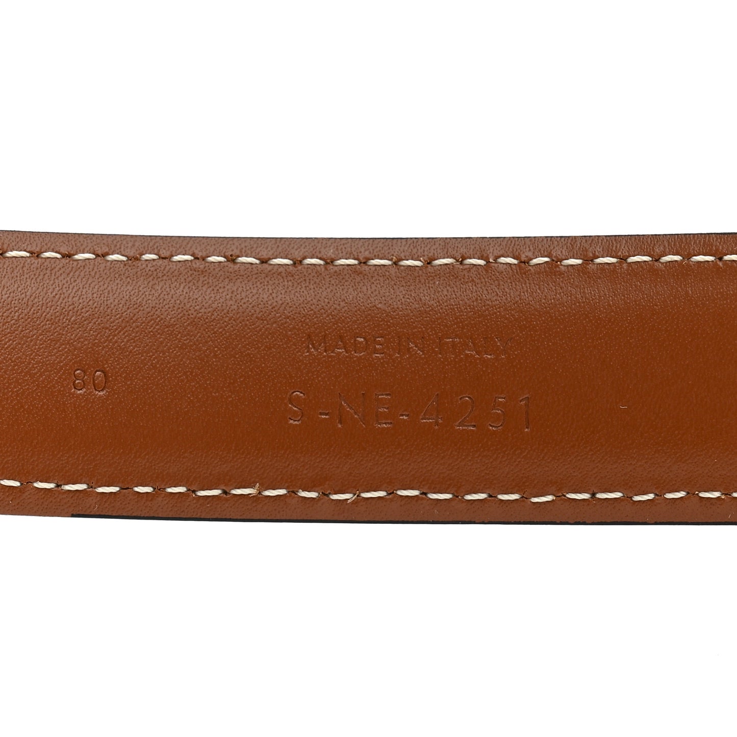 Canvas Calfskin Medium 25mm Triomphe Belt 80 32 Tan