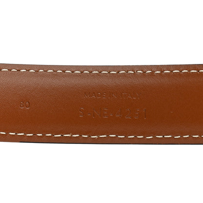 Celine Canvas Calfskin Medium 25mm Triomphe Belt 80 32 Tan 3 of 6