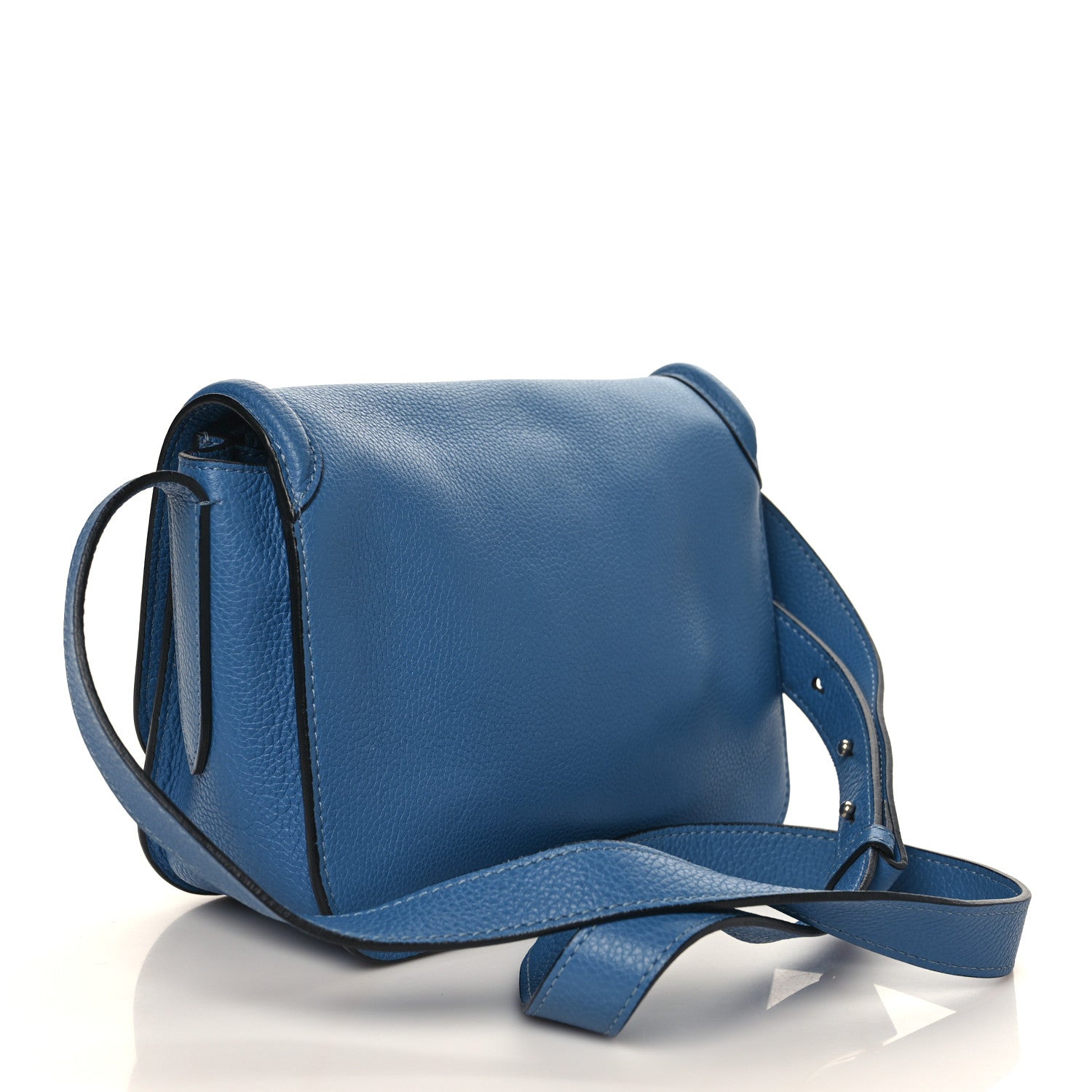 Alexander McQueen Grained Calfskin Padlock Crossbody Bag Blue 2 of 11