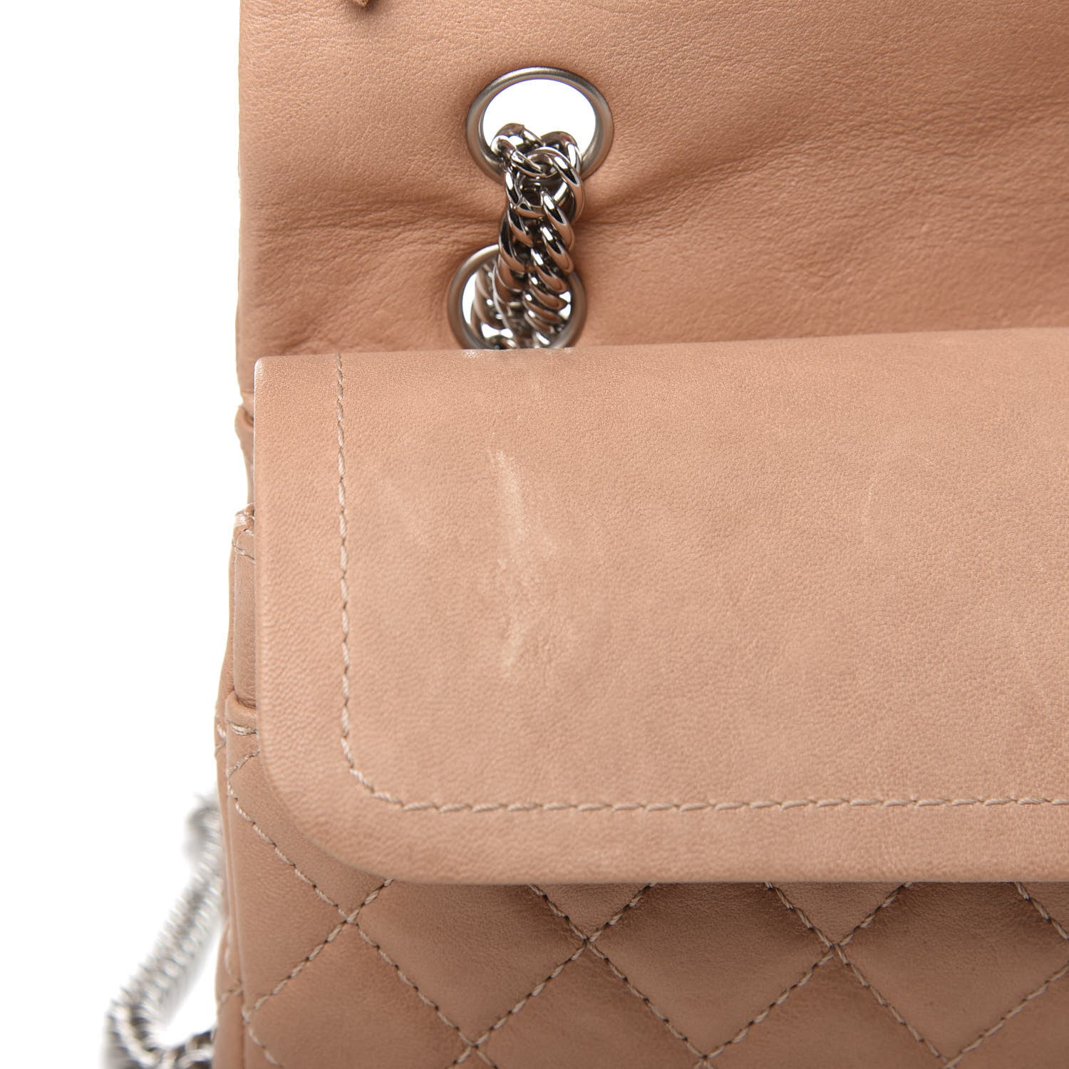 Chanel Washed Lambskin Quilted Medium Double Flap Bijoux Chain Pink 11 of 12