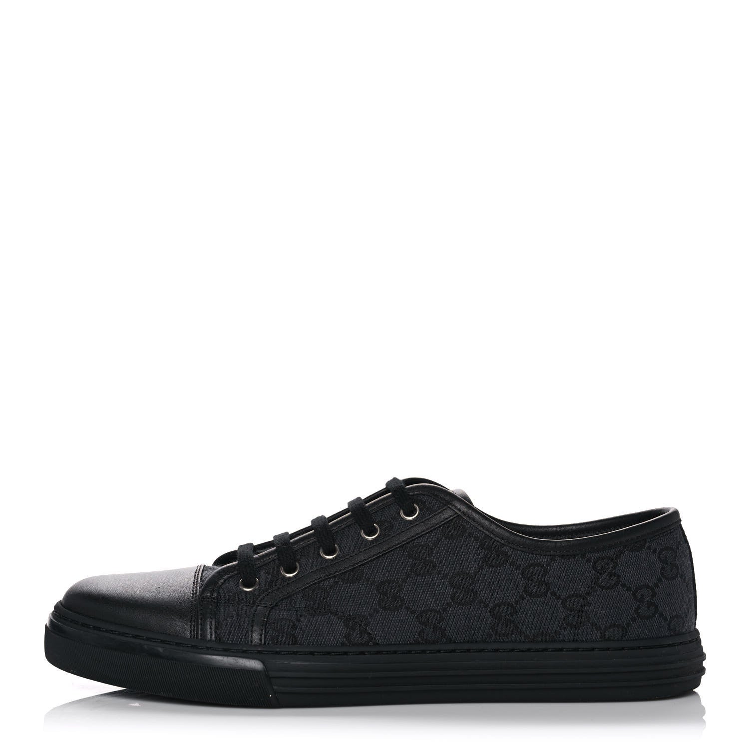 Gucci Monogram Mens Sneakers 9.5 Black Piombo 1 of 7