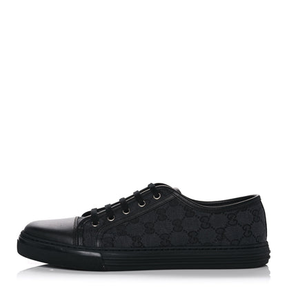 Gucci Monogram Mens Sneakers 9.5 Black Piombo 1 of 7