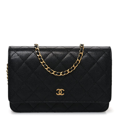 Chanel Caviar Quilted Wallet On Chain WOC Black 1 of 13