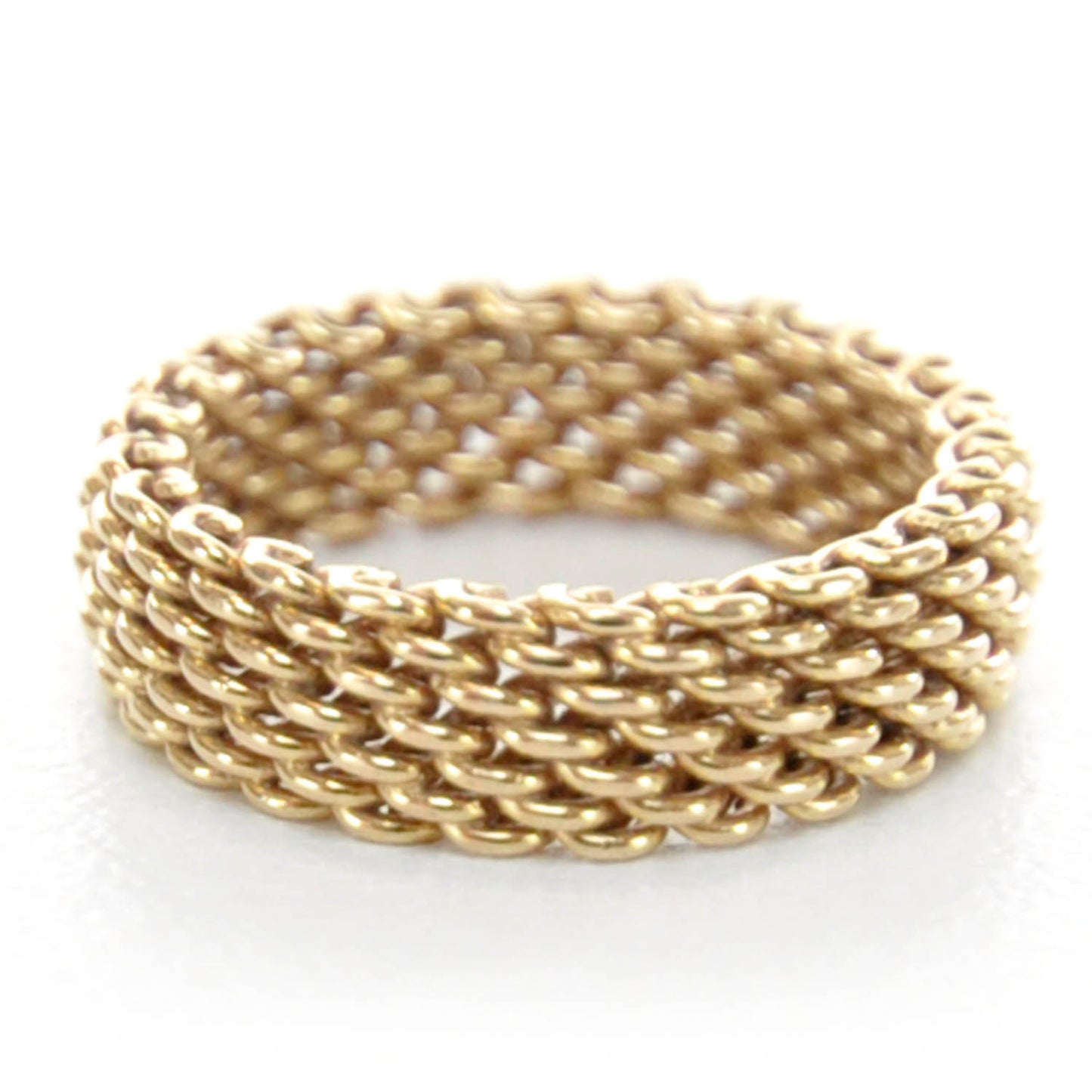 18k Rose Gold Narrow Mesh Somerset Ring 6