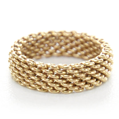 Tiffany 18k Rose Gold Narrow Mesh Somerset Ring 6 2 of 4