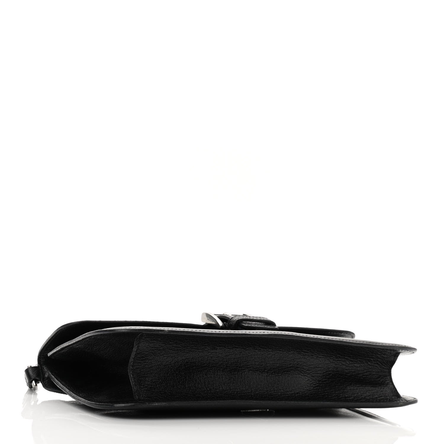 Prada Goatskin Flap Bag Black 4 of 10