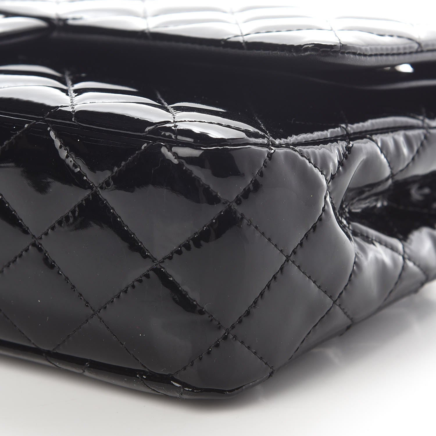 Chanel Patent Quilted Medium Double Flap Black 9 of 12