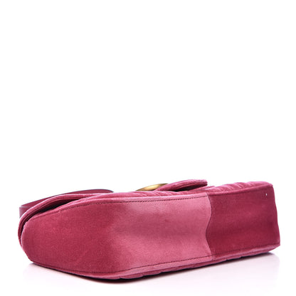 Gucci Velvet Matelasse Small GG Marmont Shoulder Bag Light Raspberry Rose 4 of 10