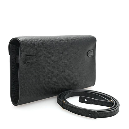 Hermes Epsom Kelly Wallet To Go Black 3 of 11