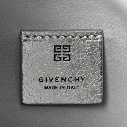 Givenchy Metallic Lambskin Small Moon Cut Out Shoulder Bag Silvery 5 of 7