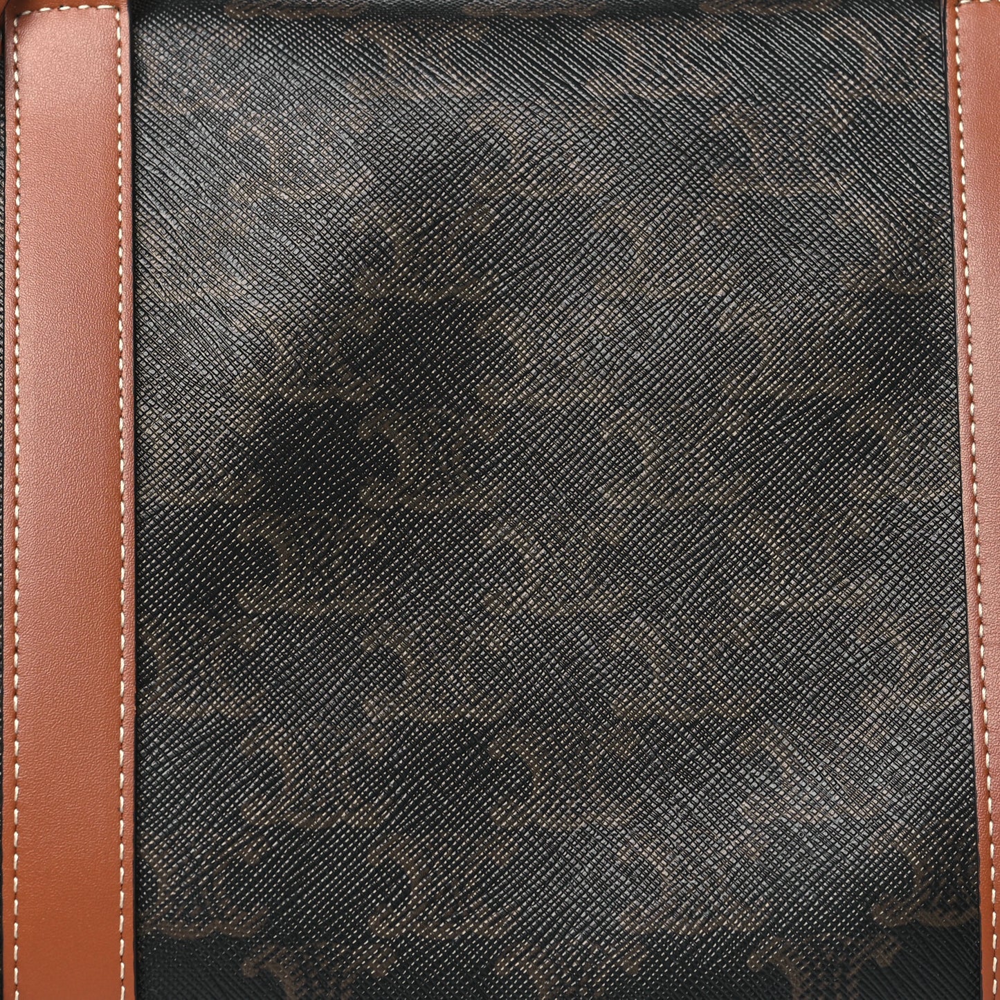 Triomphe Canvas Calfskin Boston Bag Tan