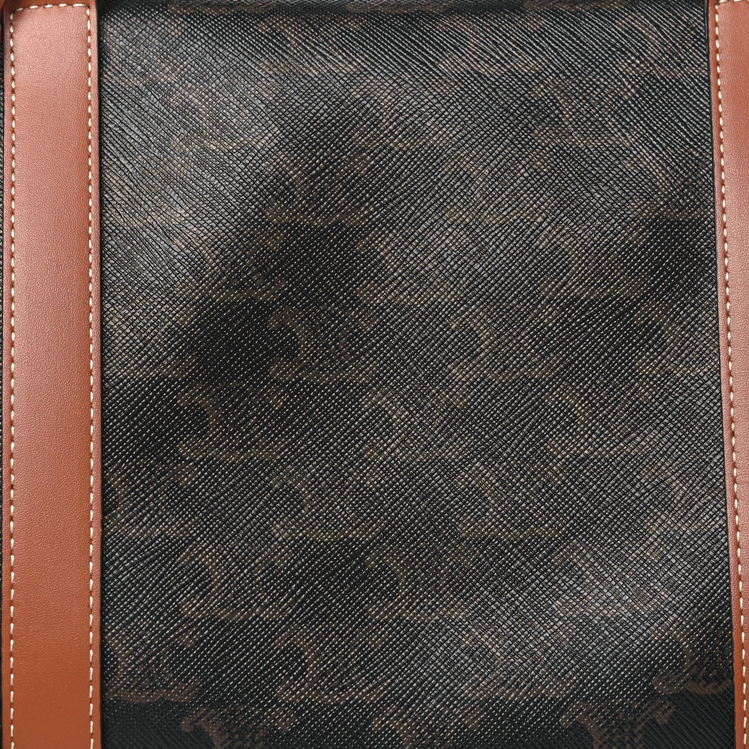 Celine Triomphe Canvas Calfskin Boston Bag Tan 8 of 10