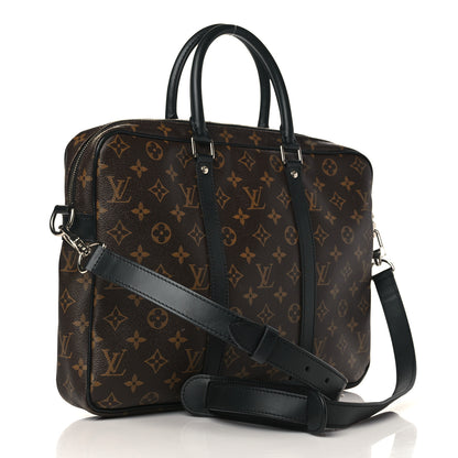 Louis Vuitton Monogram Macassar Porte-Documents Voyage PM 3 of 12