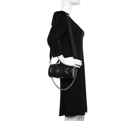 Louis Vuitton Calfskin Bubblegram Papillon BB Black 2 of 10