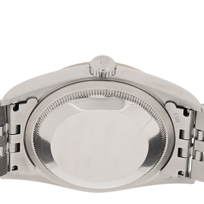 Rolex Stainless Steel 18K White Gold 36mm Oyster Perpetual Datejust Watch Silver 4 of 4