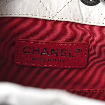 Chanel Aged Calfskin Quilted Small Gabrielle Backpack Black White 7 of 9