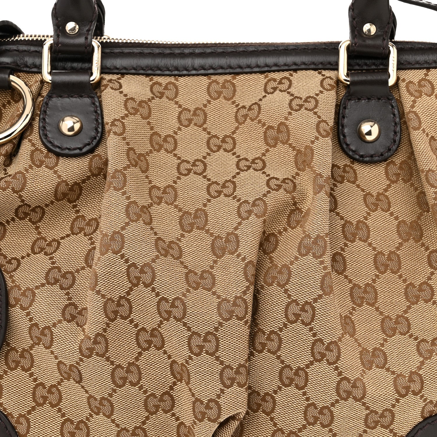 Gucci Monogram Medium Sukey Top Handle Dark Brown 8 of 11