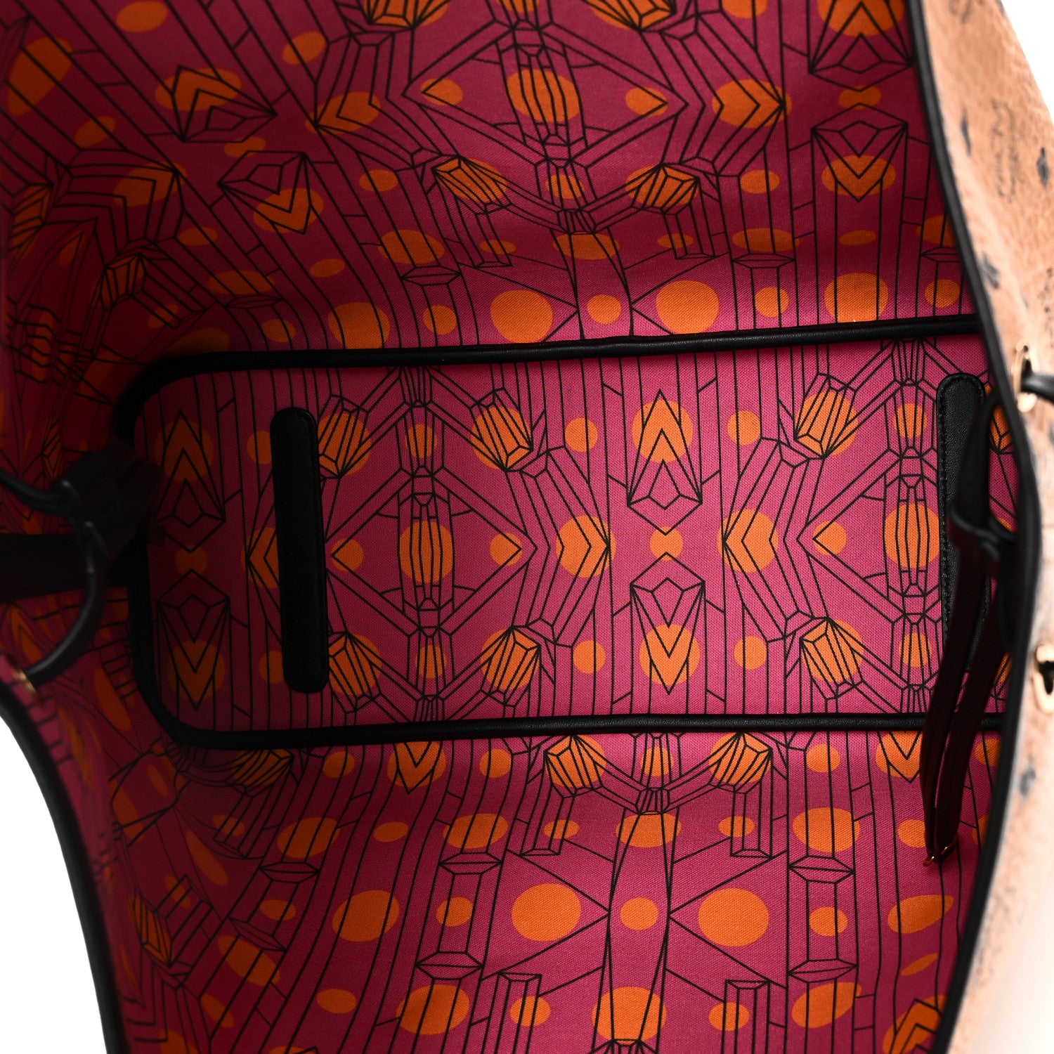 MCM Visetos Large Project Reversible Shopper Tote Cognac 8 of 15