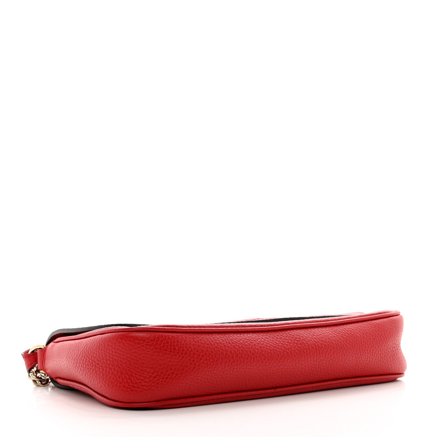 Gucci Pebbled Calfskin Medium Soho Flap Crossbody Vibrant Red 4 of 10