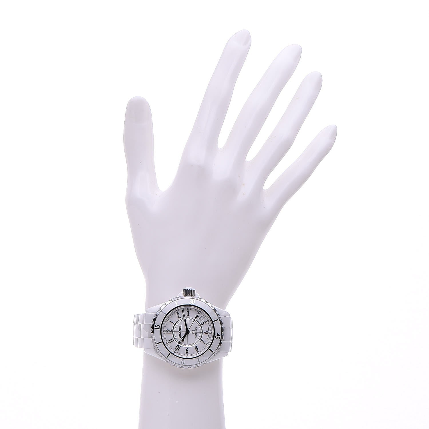 Chanel Stainless Steel Ceramic 38mm J12 Automatic Watch White 2 of 6
