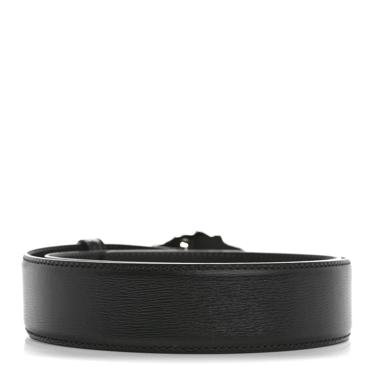 Versace Textured Calfskin 4cm La Medusa Belt 90 36 Black 2 of 8