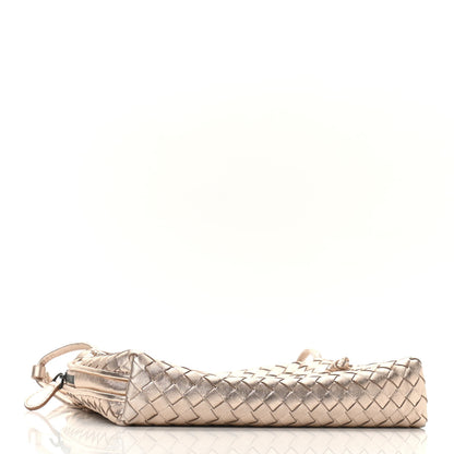 Bottega Veneta Metallic Grosgrain Intrecciato Nodini Crossbody Messenger Copper 4 of 10