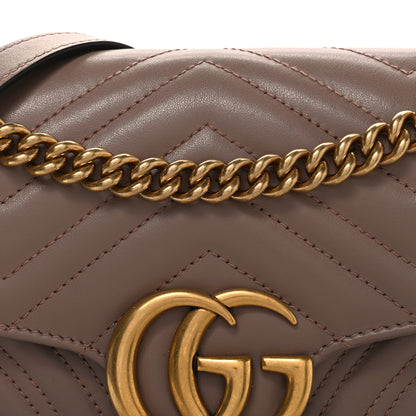 Gucci Calfskin Matelasse Small GG Marmont Shoulder Bag Porcelain Rose 8 of 10