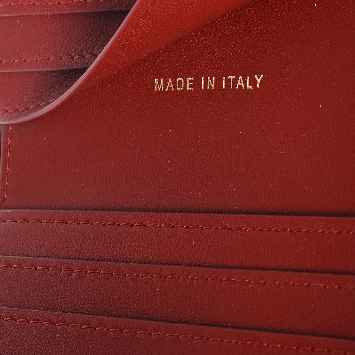 Calfskin Crocodile Embossed Crococo Flap Wallet Burgundy