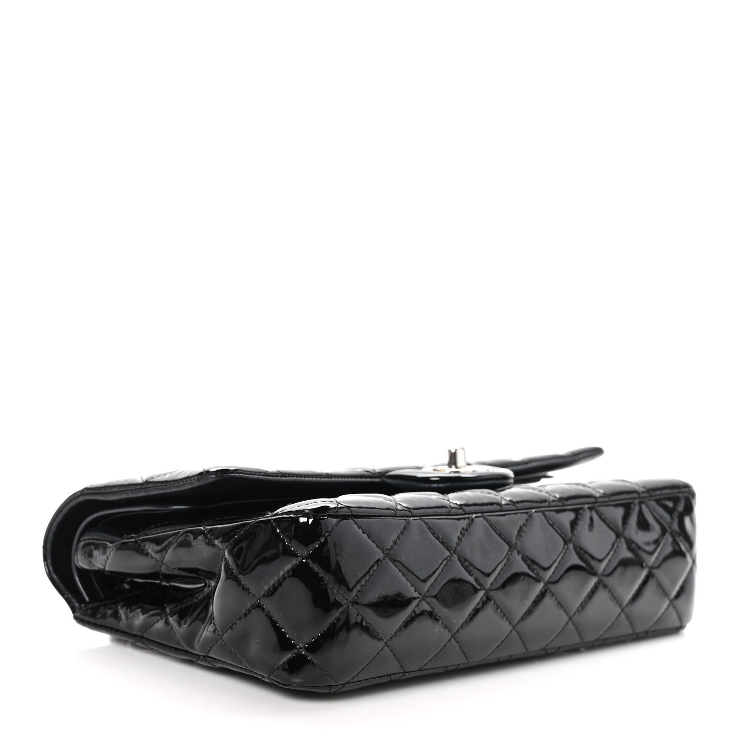 Chanel Patent Quilted Medium Double Flap Black 4 of 10