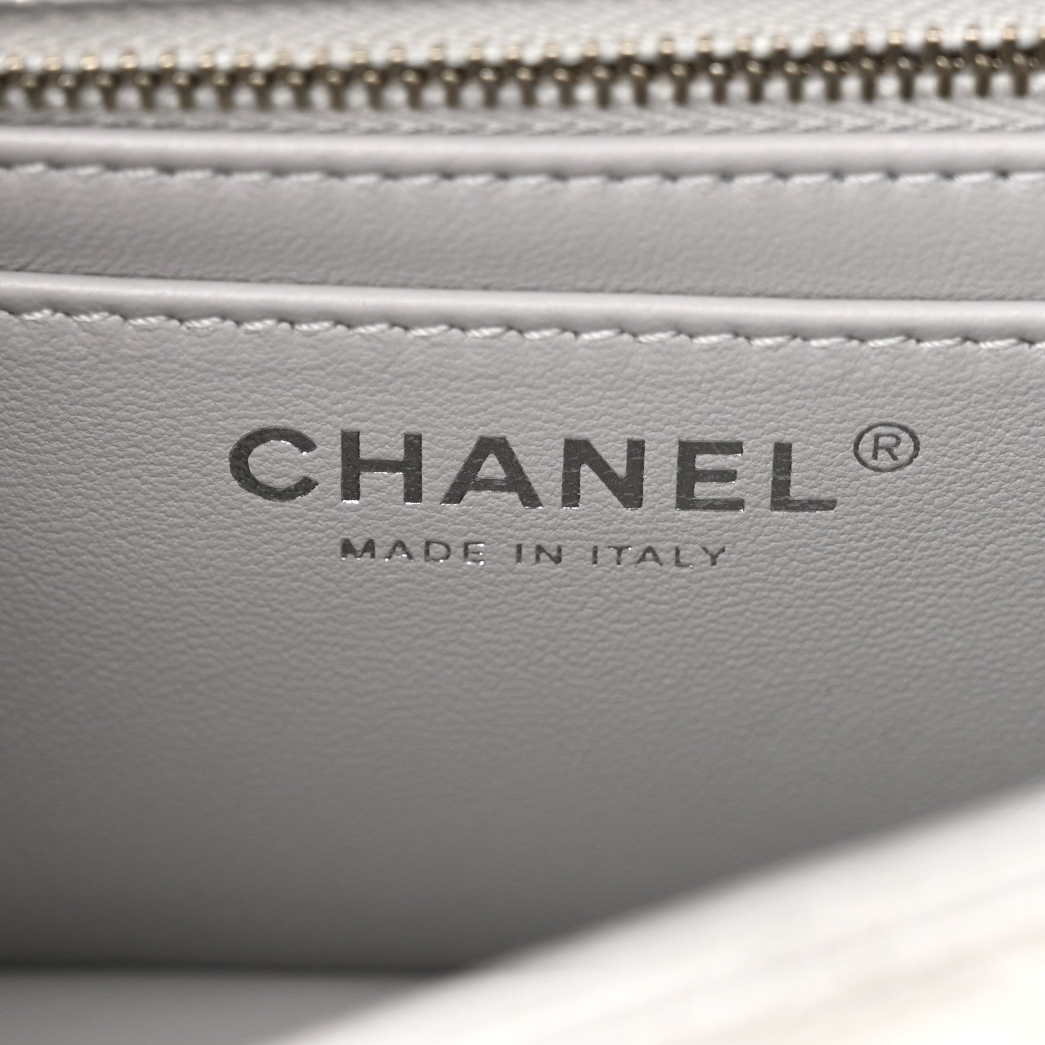 Chanel Metallic Caviar Quilted Mini Rectangular CC Slide Flap Silver 6 of 11