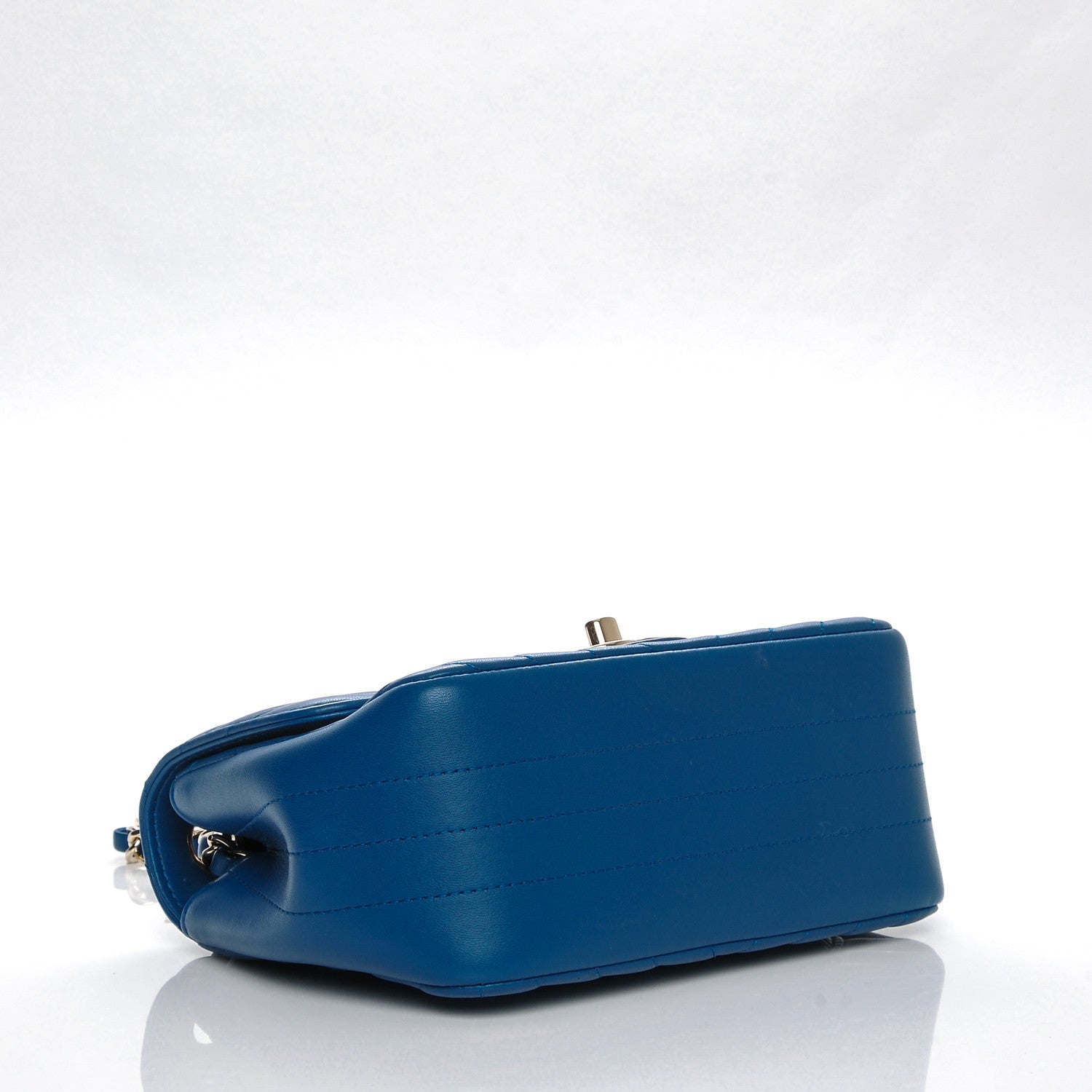 Chanel Lambskin Chevron Quilted Mini Square Flap Blue 4 of 7
