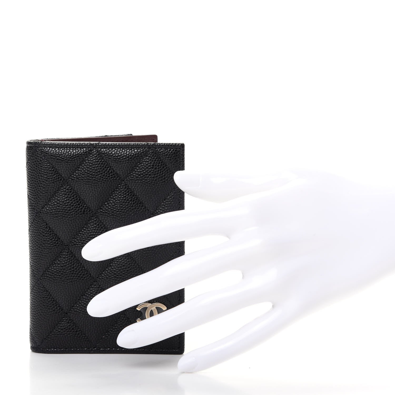 Chanel Caviar Quilted Card Holder Wallet Black 2 of 8