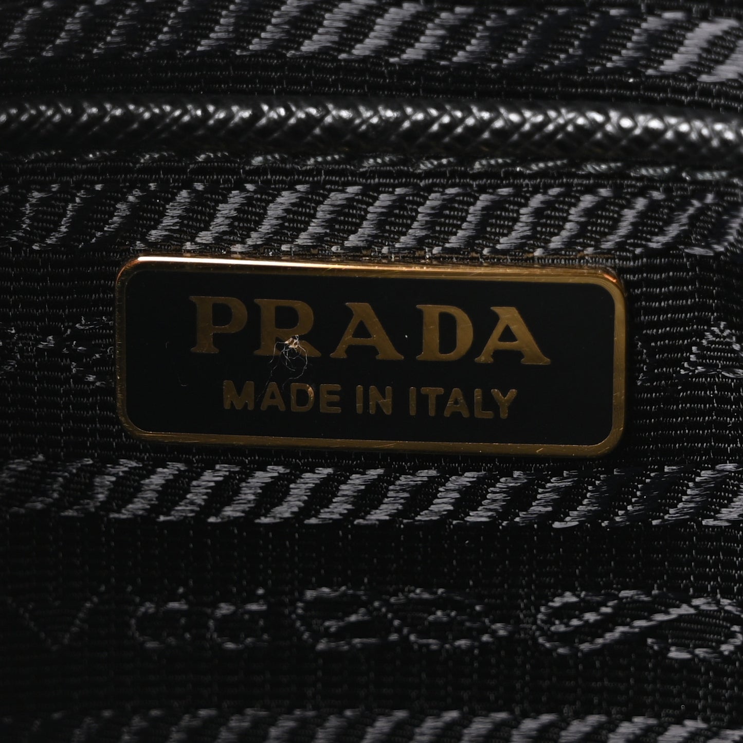 Saffiano Lux Metal Belt Bag Black