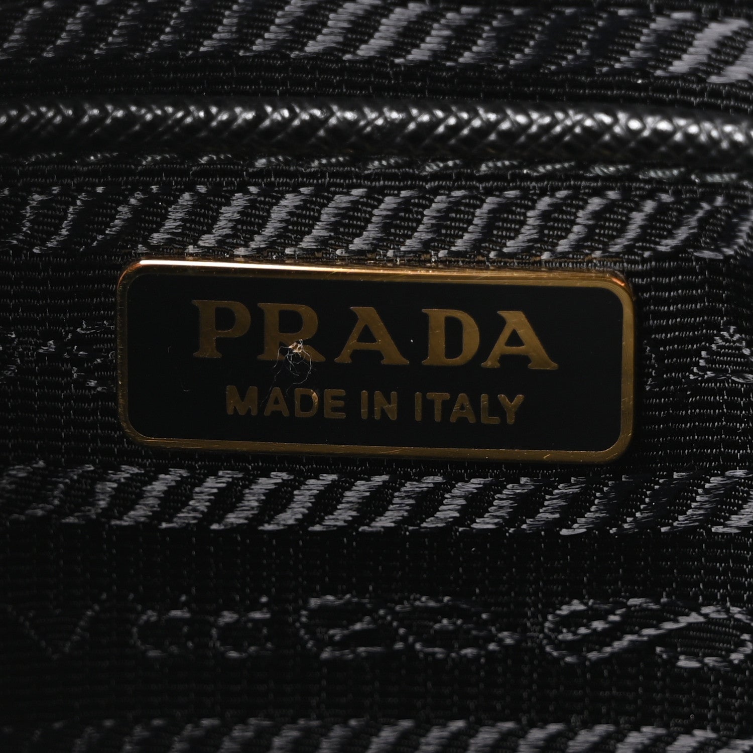 Prada Saffiano Lux Metal Belt Bag Black 6 of 9