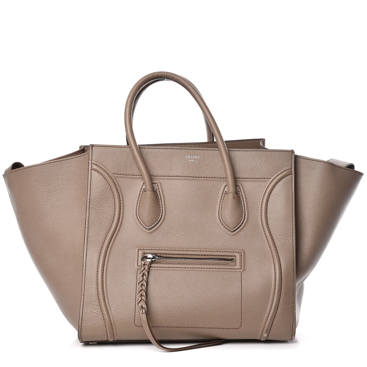 Grained Calfskin Medium Phantom Luggage Taupe