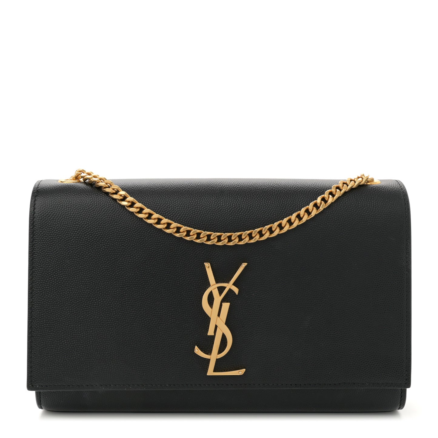 Grain De Poudre Medium Classic Monogram Kate Satchel Black