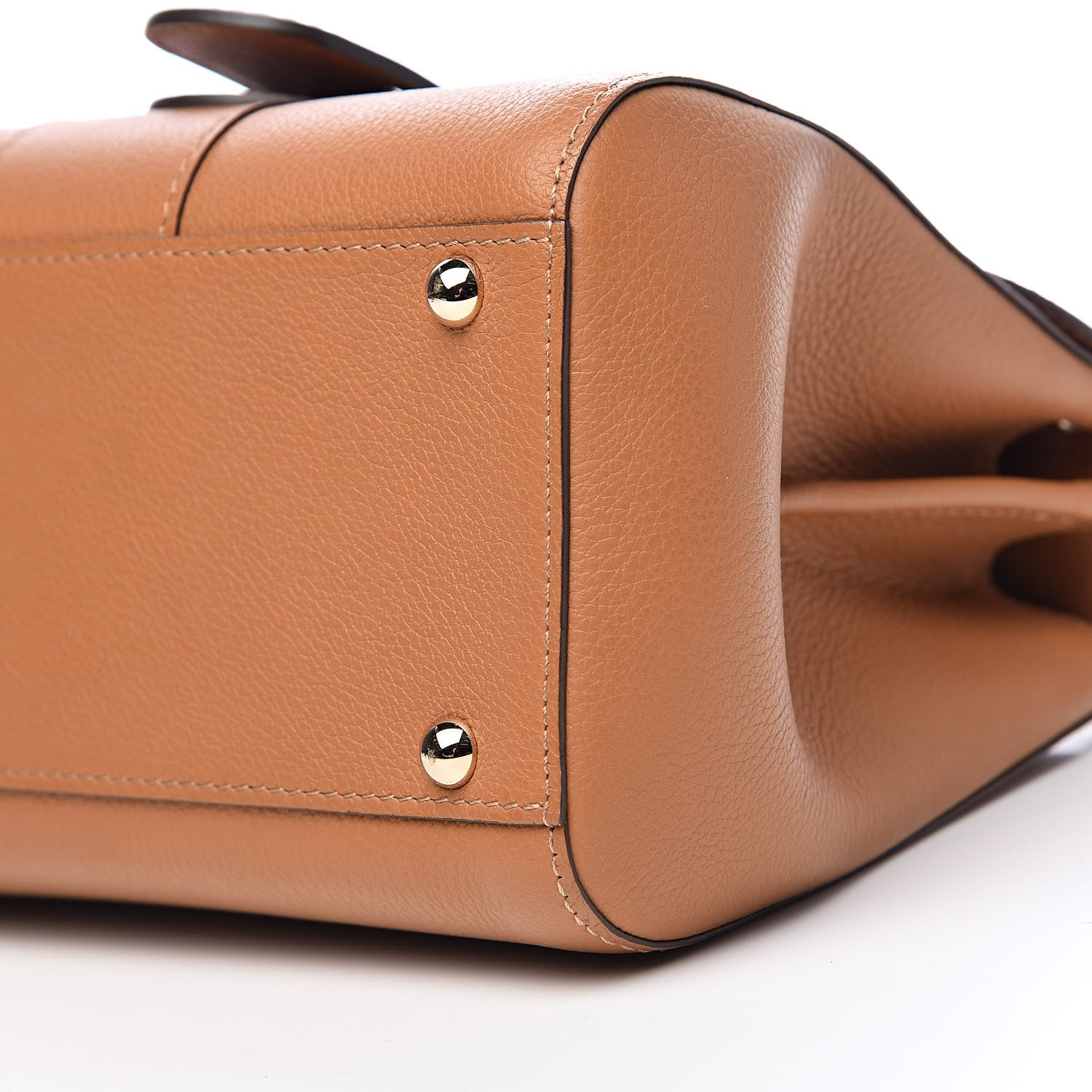 Delvaux Grained Calfskin Mini Brillant Satchel Natural 9 of 10